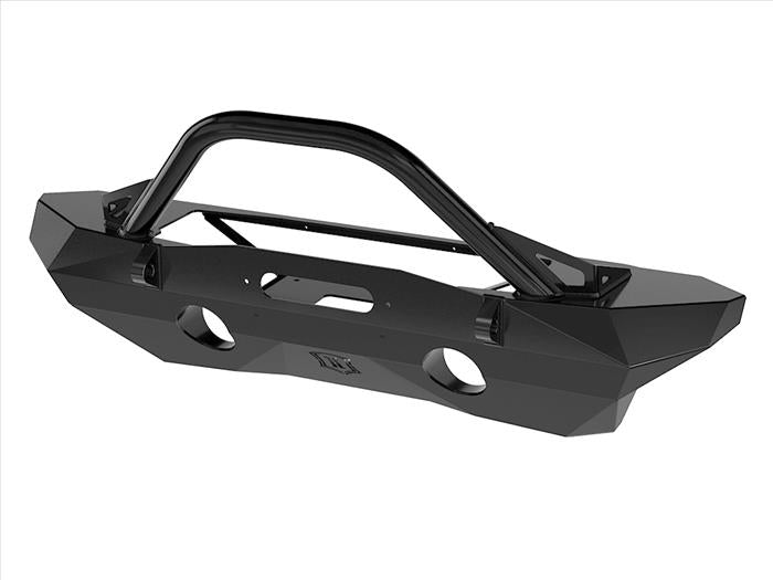 ICON Pro Series 07-18 JK Recessed Mid Width Winch Front Bumper w/Bar & Tabs ICONVEHICLE Autoparts
