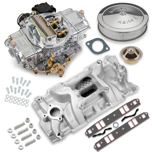 Holley Street Avenger Carburetor and SBC Intake Manifold Combo VK060054 HOLLEY Autoparts