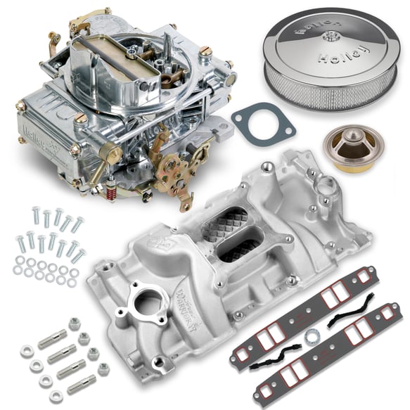 Holley Street Warrior Carburetor and SBC Intake Manifold Combo VK060011 HOLLEY Autoparts