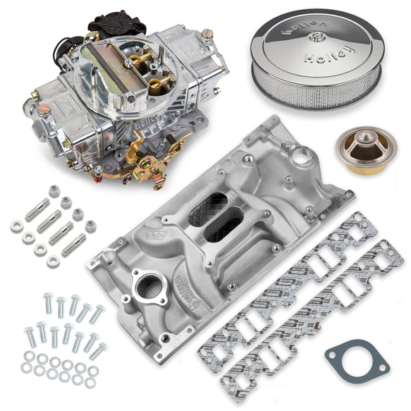 Holley Street Avenger Carburetor and SBC Vortec Intake Manifold Combo VK060091 HOLLEY Autoparts