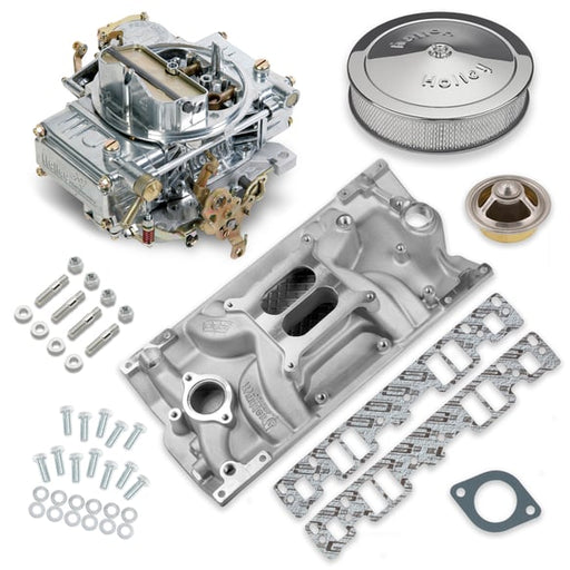 Holley Street Warrior Carburetor and SBC Vortec Intake Manifold Combo VK060036 HOLLEY Autoparts