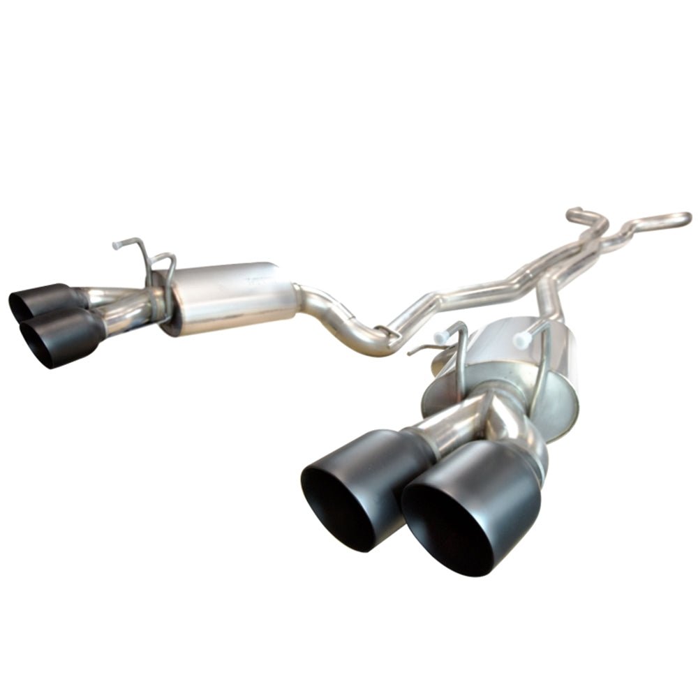 Kooks 10-15 Chevy Camaro SS/ZL1/1LE 3in Cat Back w/ 4in Slash Cut Black Tips 22504280 CAT-BACK