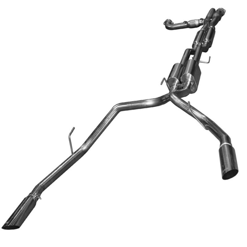 Kooks 11-14 Ford Raptor SVT 6.2L 4V 3in Exhaust GREEN Cat X-Pipe w/ 3 1/2in black slash cut tips 13525330 CAT-BACK