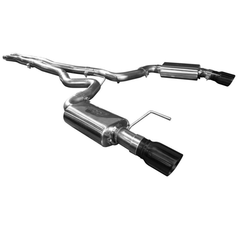 Kooks 15+ Mustang 5.0L 4V Convertible 3in Cat-Back w/ X-Pipe 4in Slash Cut Black Tips Exhaust 11514111 MUSTANG