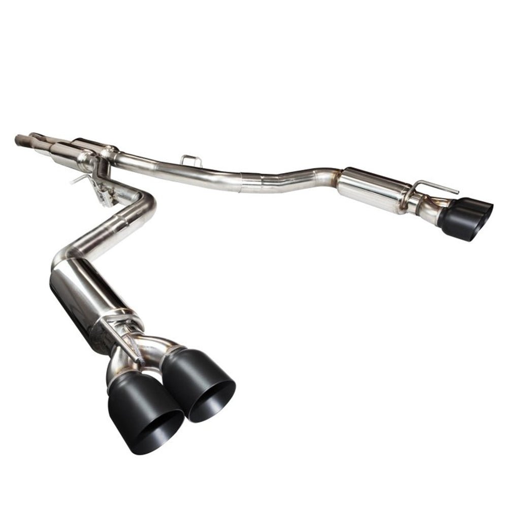 Kooks 2015+ Dodge Challenger Hellcat 3in Competition Cat-Back Exhaust 4in Black Slash Cut Tips 31634310 CHALLENGER