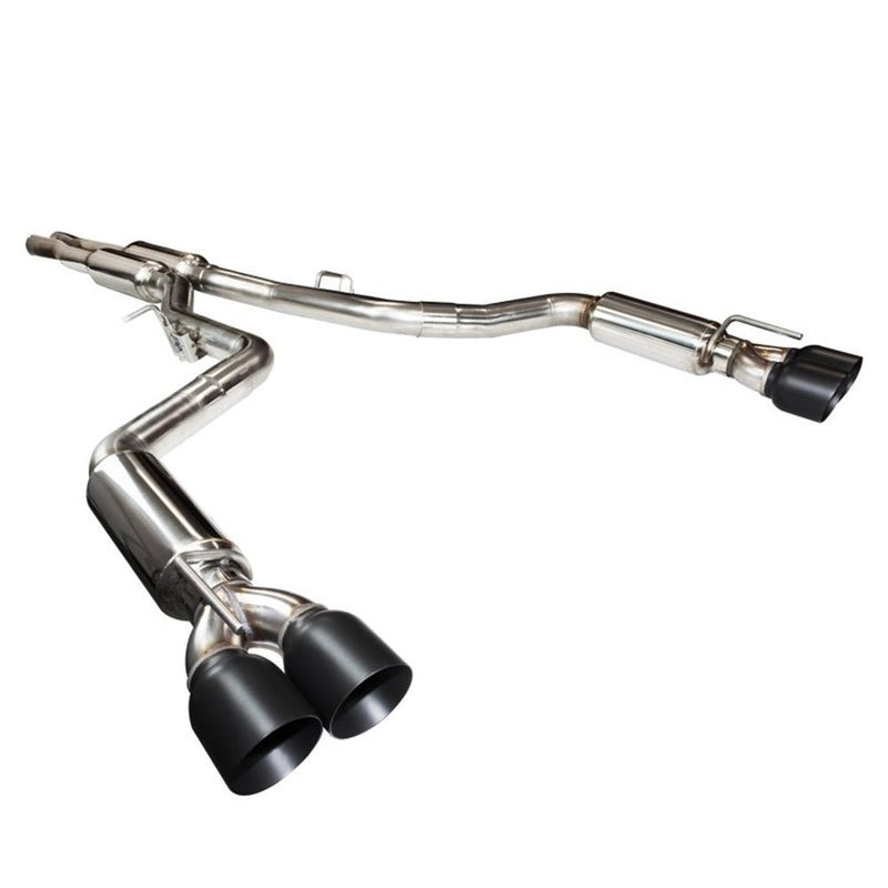 Kooks 2015+ Dodge Challenger Hellcat 3in Competition Cat-Back Exhaust 4in Black Slash Cut Tips 31634310 CHALLENGER