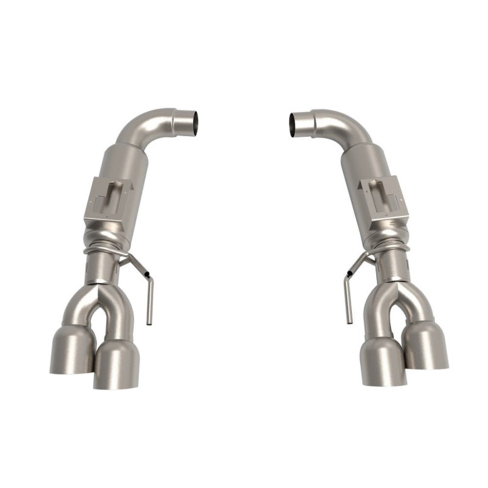 Kooks 2018+ Ford Mustang 5.0L 4V OEM x 3in Axle-Back Exhaust w/ Race Mufflers & 4in Quad Tips 11516250 MUSTANG