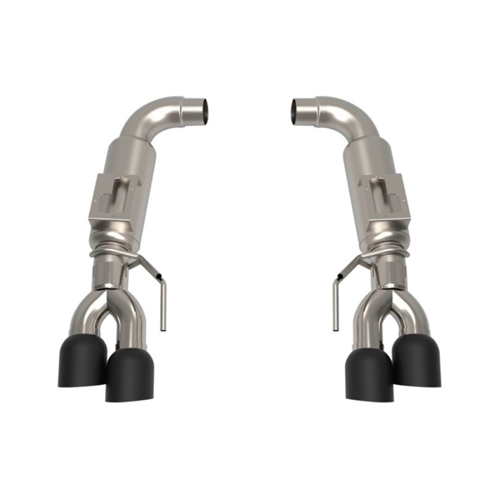 Kooks 2018+ Mustang 5.0L 4V OEM x 3in Axle-Back Exh w/3in Round Race Mufflers 4in Black Quad Tips 11516260 MUSTANG