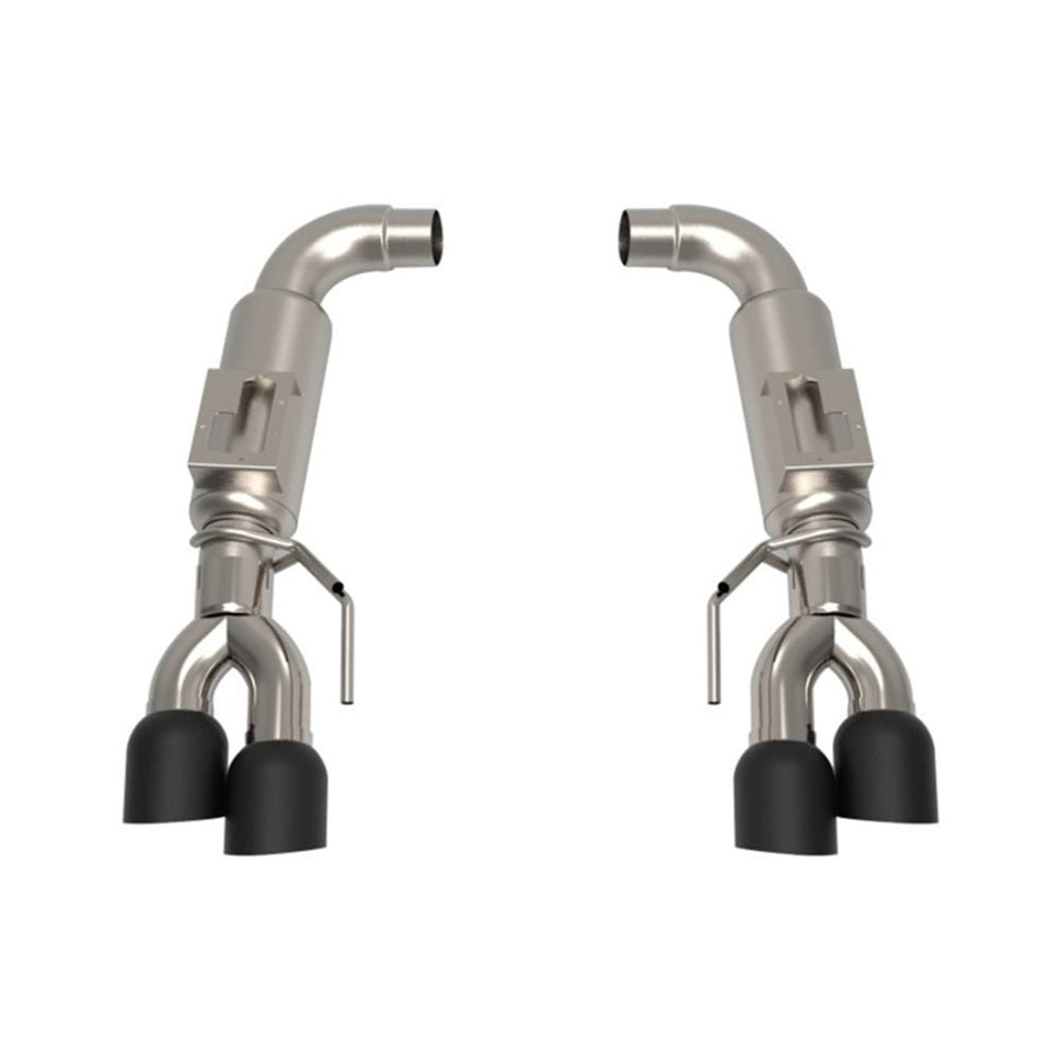 Kooks 2018+ Mustang 5.0L 4V OEM x 3in Axle-Back Exh w/3in Round Race Mufflers 4in Black Quad Tips 11516260