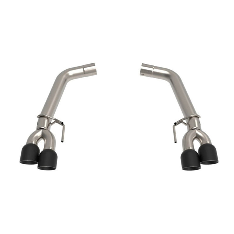 Kooks 2018+ Mustang 5.0L 4V OEM x 3in Axle-Back Exhaust w/Muffler Deletes & 4in Black Quad Tips 11516460 MUSTANG