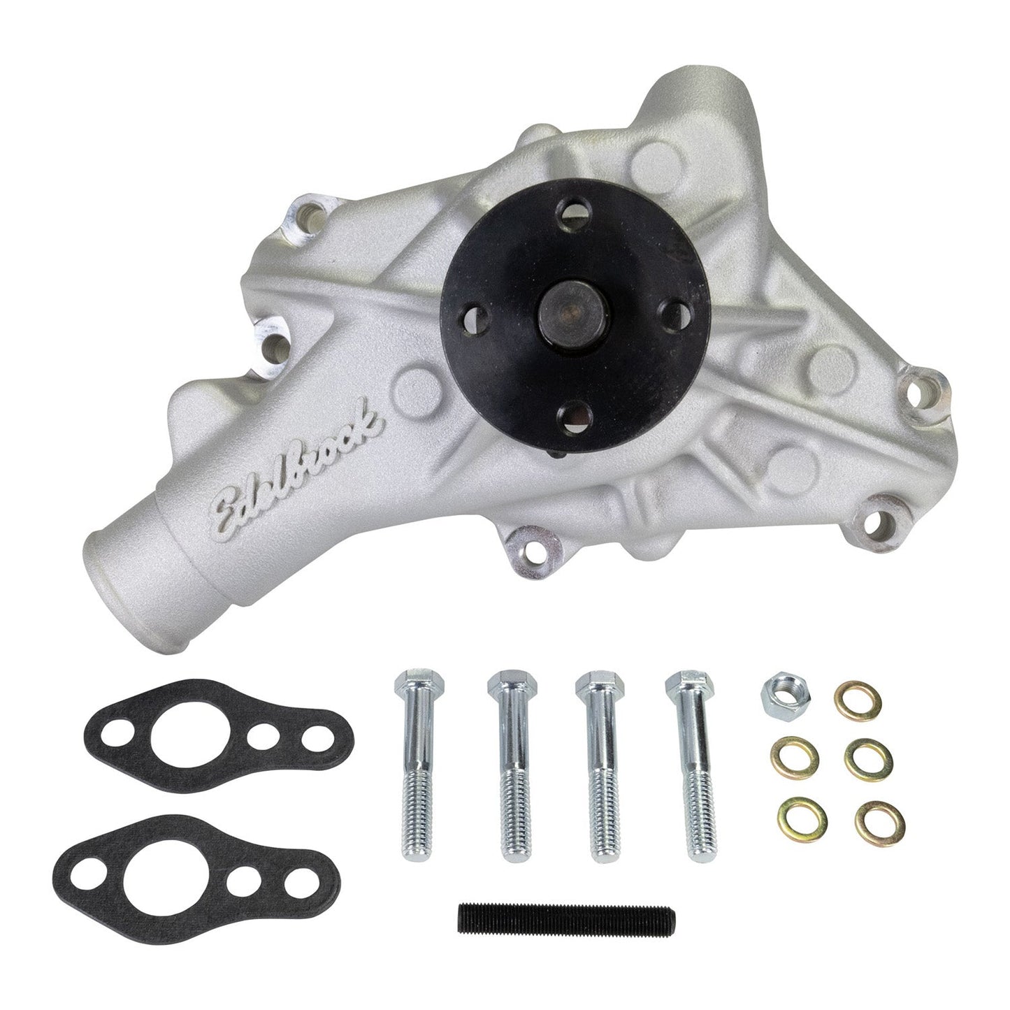 Long Water Pump For Small-Block Chevy, Reverse Rotation, Satin Finish EDELBROCK Autoparts