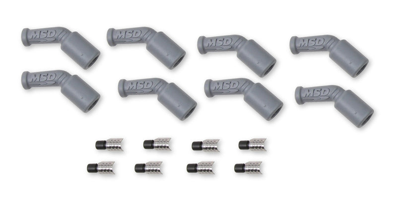 LS1, 45 Degree Boots & Terminals, 8-Pack MSD Autoparts