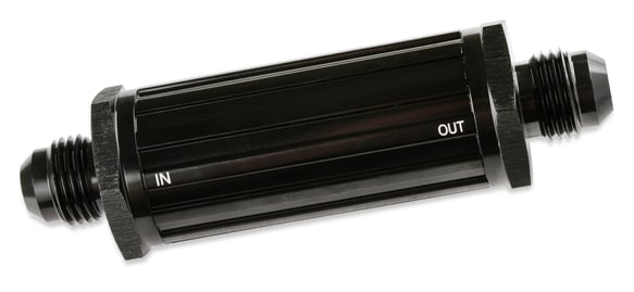 Mr. Gasket -6 AN Male Fuel Filter 30 Micron - Black