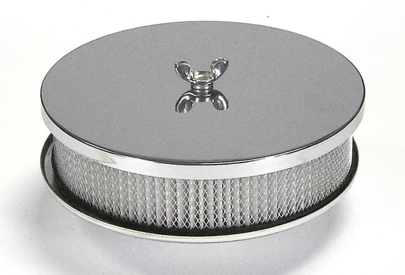 Mr. Gasket Air Cleaner - 6-1/2 Inch x 2 Inch - Chrome