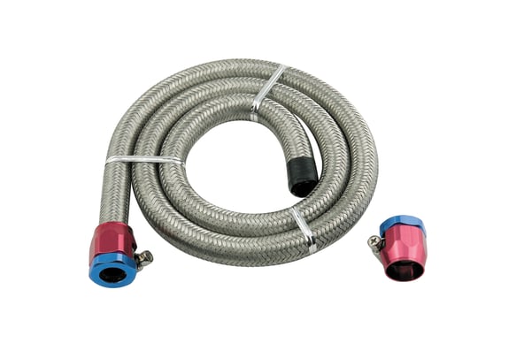 Mr. Gasket Braided Steel Fuel Line Kit - 3/8 Inch x 3 Foot MR GASKET