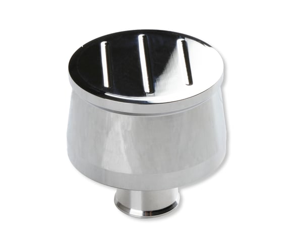 Mr. Gasket Breather Cap - Chrome Plated Aluminum with Ball Milled Top