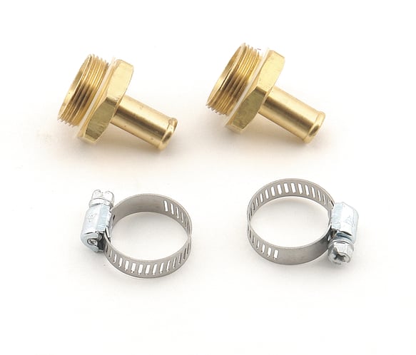 Mr. Gasket Carburetor Inlet Fittings - 7/8-20 Male To 3/8 Inch Hose Barb - Brass