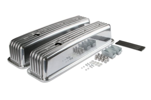 Mr. Gasket Cast Aluminum Ball Milled Center Bolt Valve Covers - Polished MR GASKET