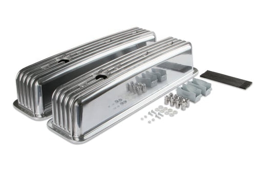 Mr. Gasket Cast Aluminum Ball Milled Center Bolt Valve Covers - Polished MR GASKET