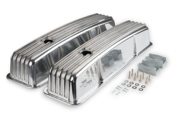 Mr. Gasket Cast Aluminum Finned Valve Covers - Polished