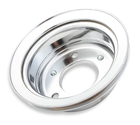 Mr. Gasket Chrome Crankshaft Pulley - Single Groove MR GASKET