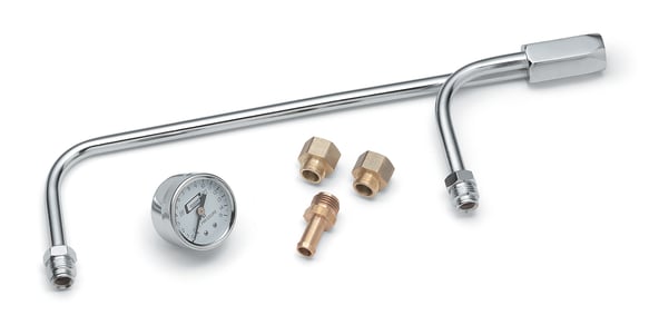 Mr. Gasket Chrome Fuel Line with Gauge MR GASKET