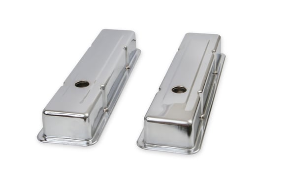 Mr. Gasket Chrome Valve Covers - Dual Cap Holes
