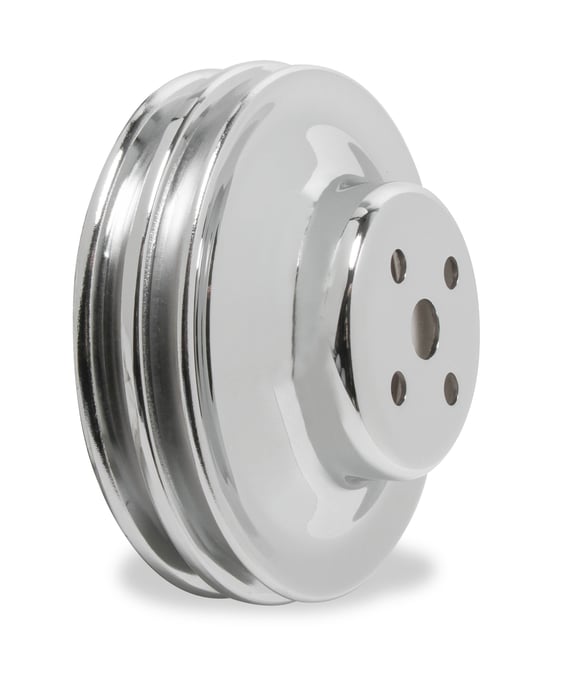 Mr. Gasket Chrome Water Pump Pulley - Double Groove