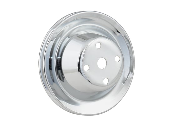 Mr. Gasket Chrome Water Pump Pulley - Single Groove