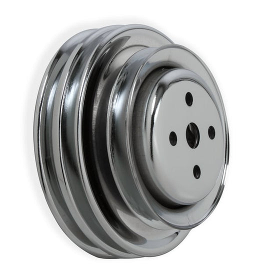 Mr. Gasket Chrome Water Pump Pulley - Triple Groove MR GASKET