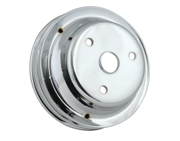 Mr. Gasket Crankshaft Pulley - Chrome - Double Groove MR GASKET