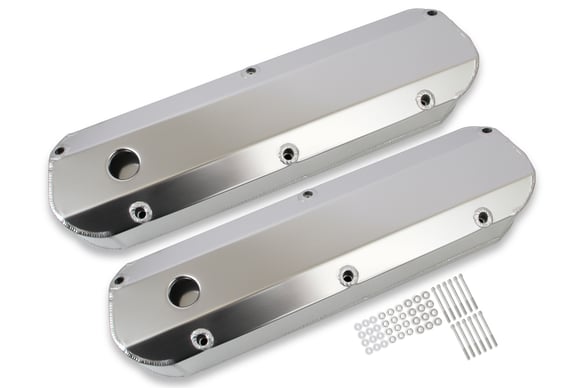 Mr. Gasket Fabricated Aluminum Valve Covers - Silver MR GASKET