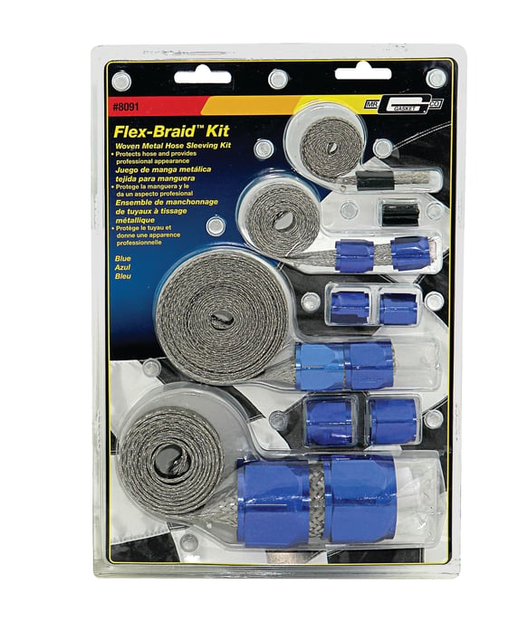 Mr. Gasket Flex-Braid Hose Sleeve Kit - Blue