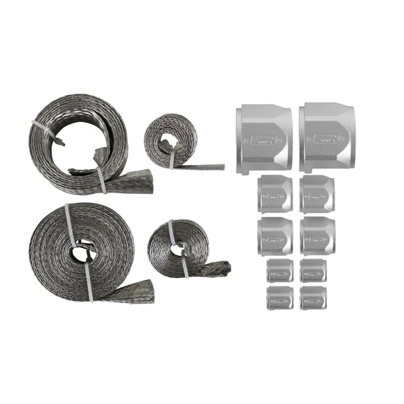 Mr. Gasket Flex-Braid Hose Sleeve Kit - Silver MR GASKET
