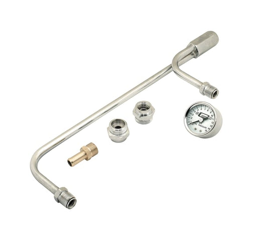 Mr. Gasket Fuel Line Kit with Gauge & Fittings - Chrome MR GASKET