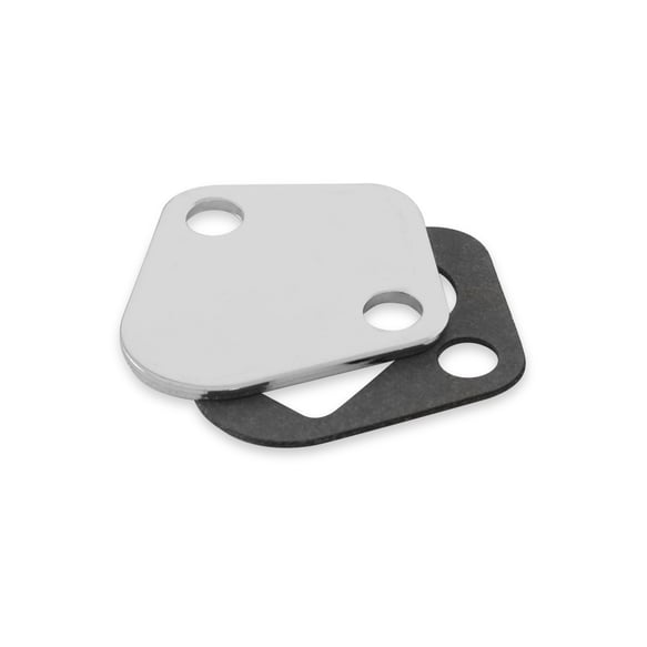 Mr. Gasket Fuel Pump Block Off Plate - Chrome MR GASKET