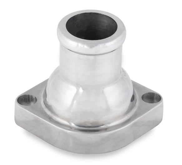 Mr. Gasket GM LS Water Neck - Straight - Polished Finish MR GASKET
