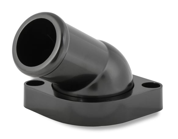 Mr. Gasket GM LS Water Neck - Swivel - 30 Degree Angle - Black MR GASKET