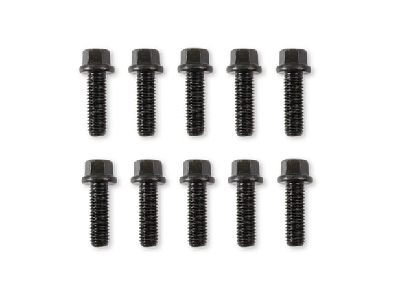 Mr. Gasket Header Bolts - M8-1.25 25mm Hex Head - Black Oxide MR GASKET