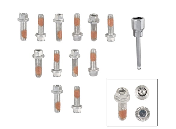 Mr. Gasket Headlock Locking Header Bolts - M8-1.25 x 25mm - Set of 12 MR GASKET