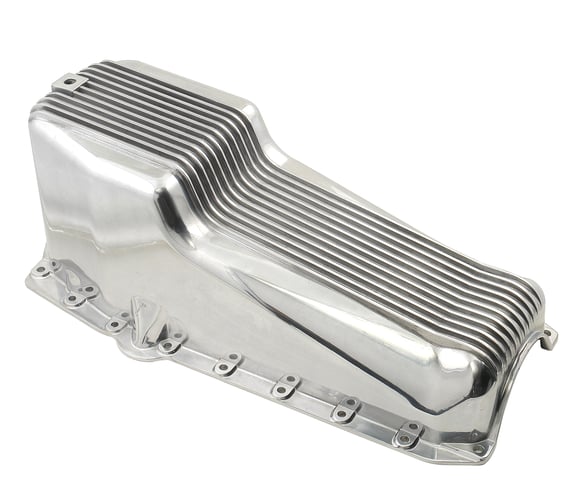Mr. Gasket Oil Pan - Finned Polished Aluminum MR GASKET