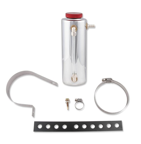 Mr. Gasket Radiator Fluid Reservoir / Recovery Tank - Polished Aluminum MR GASKET
