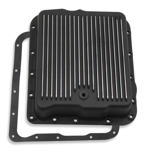 Mr. Gasket Transmission Oil Pan - Black Aluminum MR GASKET