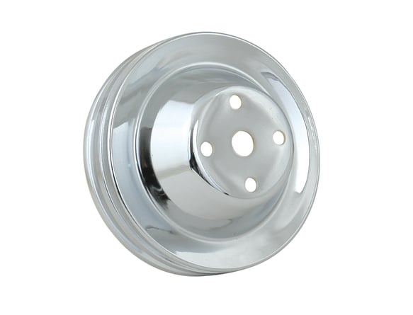 Mr. Gasket Water Pump Pulley - Chrome - Double Groove MR GASKET