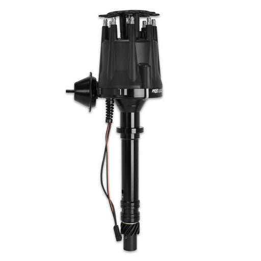 MSD Black Chevy V8 Pro-Billet Distributor with Vacuum Advance MSD Autoparts