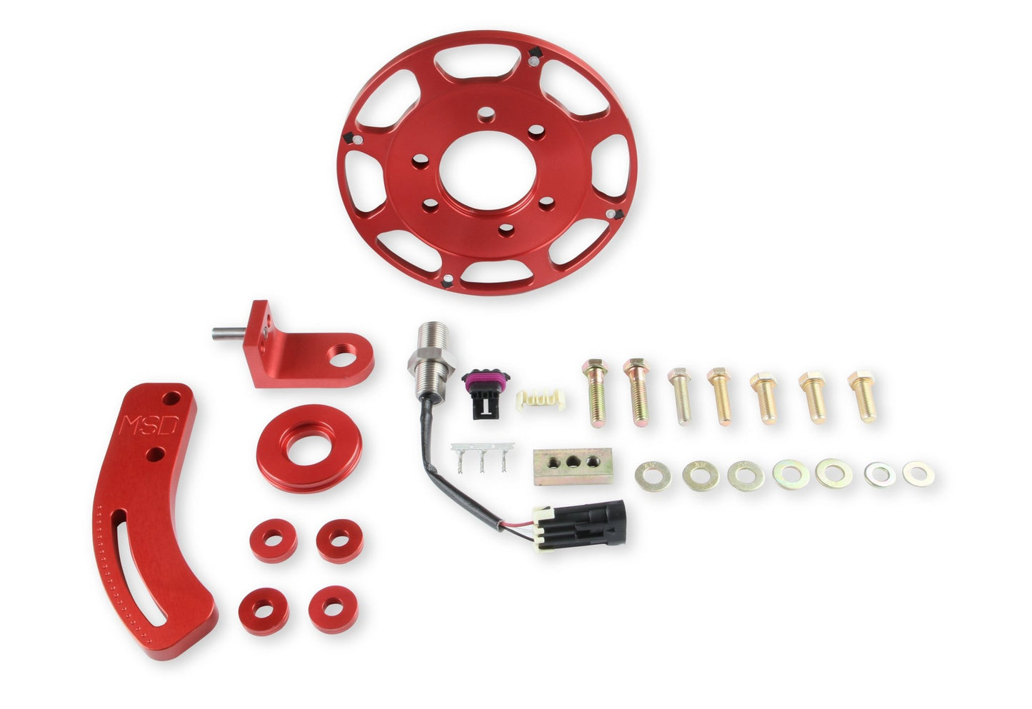 MSD Crank Trigger Wheel Kit - Flying Magnet - Hall-Effect - SBC - 7 in. MSD Autoparts