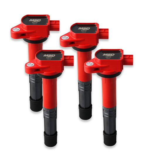 MSD Ignition Coil - Blaster Series - Honda/Acura 2.4L - Red - 4-Pack MSD Autoparts