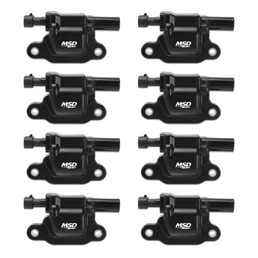 MSD Ignition Coil - Blaster Series - LS2/LS3/LS4/LS7/LS9 Engines -Black - 8-Pack MSD Autoparts