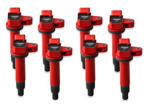 MSD Ignition Coil - Blaster Series - Toyota/Lexus V8 - 4.3L/4.7L - Red - 8-Pack TOYOTA Autoparts