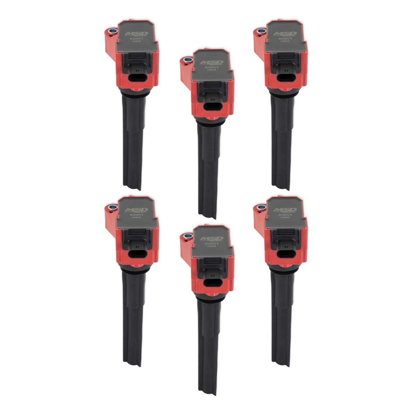 MSD Ignition Coil - Ford EcoBoost - 2.7L / 3.0L V6 - Red - 6-Pack MSD Autoparts